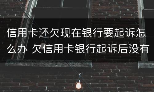 信用卡还欠现在银行要起诉怎么办 欠信用卡银行起诉后没有钱还会怎么样