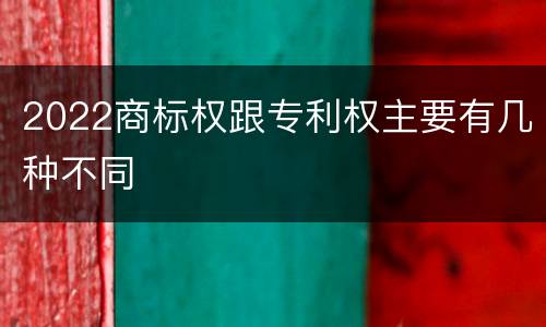 2022商标权跟专利权主要有几种不同