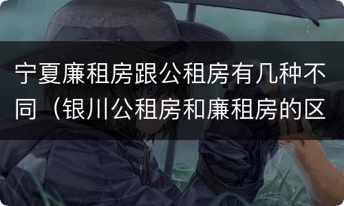 宁夏廉租房跟公租房有几种不同（银川公租房和廉租房的区别）