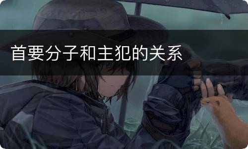 首要分子和主犯的关系