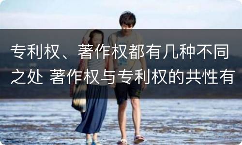 专利权、著作权都有几种不同之处 著作权与专利权的共性有