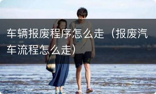 车辆报废程序怎么走（报废汽车流程怎么走）