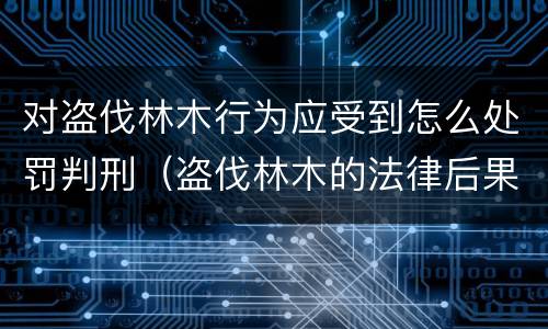对盗伐林木行为应受到怎么处罚判刑（盗伐林木的法律后果）