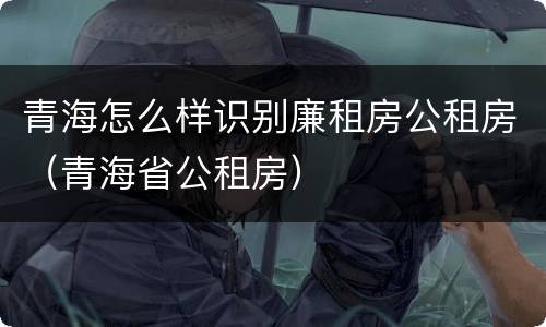 青海怎么样识别廉租房公租房（青海省公租房）