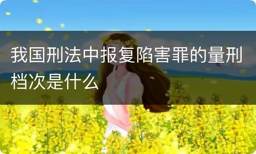 我国刑法中报复陷害罪的量刑档次是什么