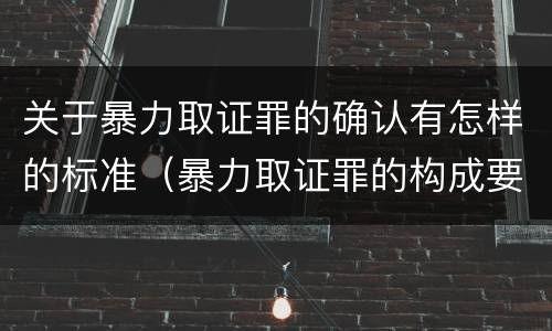 关于暴力取证罪的确认有怎样的标准（暴力取证罪的构成要件）