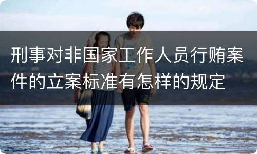 刑事对非国家工作人员行贿案件的立案标准有怎样的规定