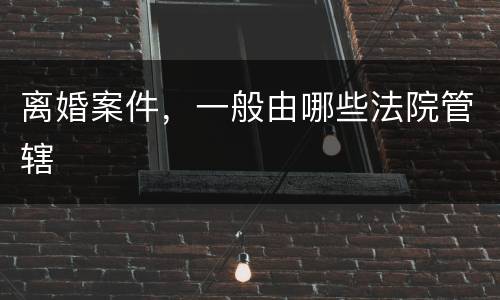 离婚案件，一般由哪些法院管辖