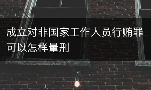 成立对非国家工作人员行贿罪可以怎样量刑