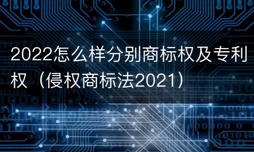 2022怎么样分别商标权及专利权（侵权商标法2021）