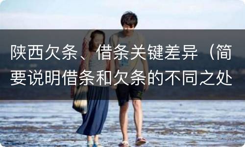 陕西欠条、借条关键差异（简要说明借条和欠条的不同之处）