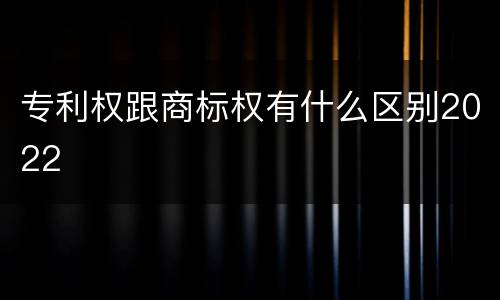 专利权跟商标权有什么区别2022