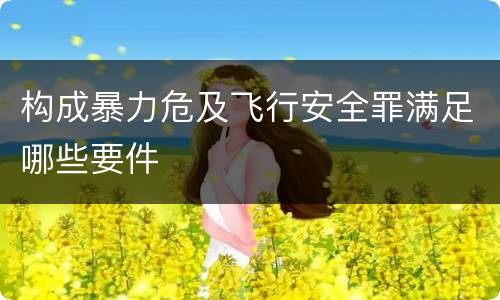 构成暴力危及飞行安全罪满足哪些要件