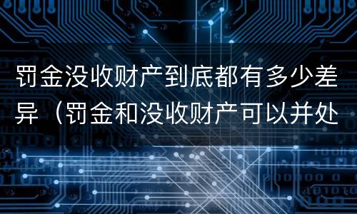 罚金没收财产到底都有多少差异（罚金和没收财产可以并处吗）