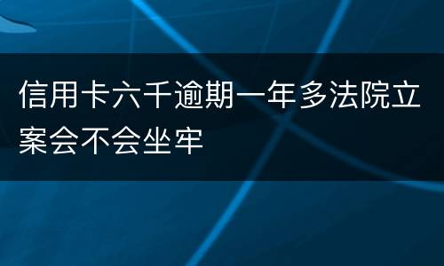 信用卡六千逾期一年多法院立案会不会坐牢