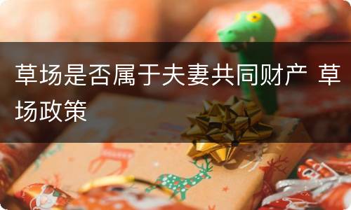 草场是否属于夫妻共同财产 草场政策