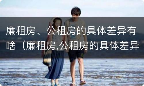 廉租房、公租房的具体差异有啥（廉租房,公租房的具体差异有啥作用）