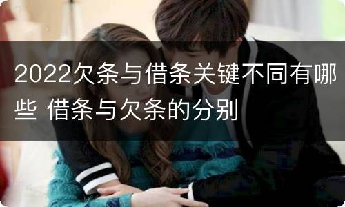 2022欠条与借条关键不同有哪些 借条与欠条的分别