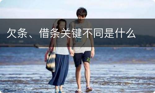 欠条、借条关键不同是什么