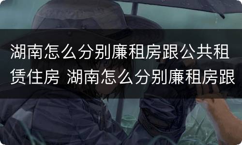 湖南怎么分别廉租房跟公共租赁住房 湖南怎么分别廉租房跟公共租赁住房呢