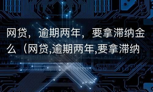 网贷，逾期两年，要拿滞纳金么（网贷,逾期两年,要拿滞纳金么吗）