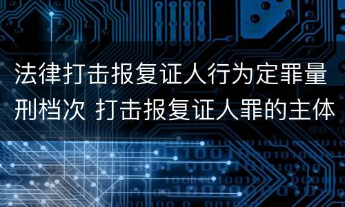 法律打击报复证人行为定罪量刑档次 打击报复证人罪的主体