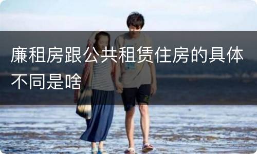 廉租房跟公共租赁住房的具体不同是啥