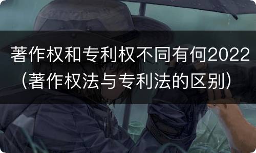 著作权和专利权不同有何2022（著作权法与专利法的区别）