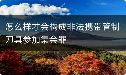 怎么样才会构成非法携带管制刀具参加集会罪