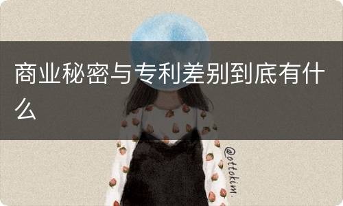 商业秘密与专利差别到底有什么