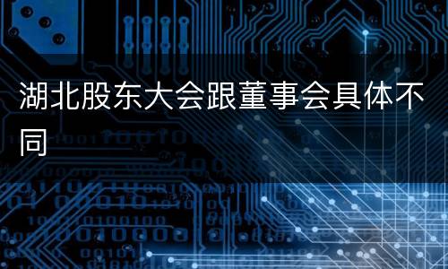 湖北股东大会跟董事会具体不同