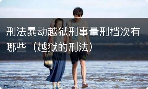 刑法暴动越狱刑事量刑档次有哪些（越狱的刑法）