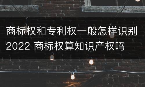 商标权和专利权一般怎样识别2022 商标权算知识产权吗