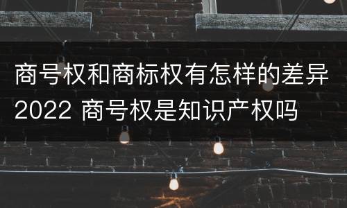 商号权和商标权有怎样的差异2022 商号权是知识产权吗