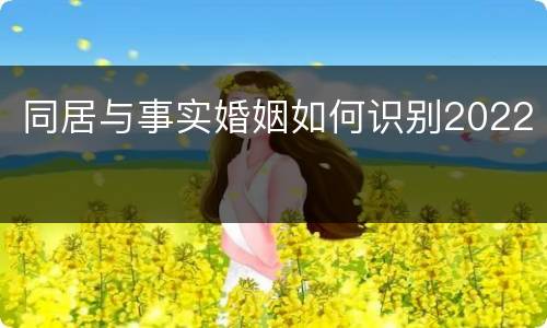 同居与事实婚姻如何识别2022
