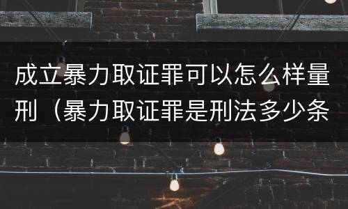 成立暴力取证罪可以怎么样量刑（暴力取证罪是刑法多少条）
