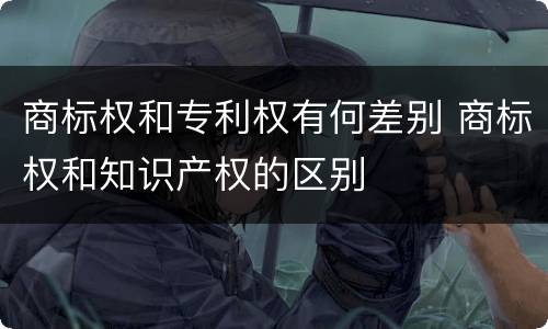 商标权和专利权有何差别 商标权和知识产权的区别