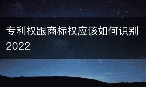 专利权跟商标权应该如何识别2022