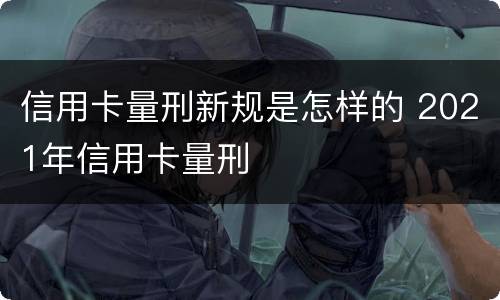 信用卡量刑新规是怎样的 2021年信用卡量刑