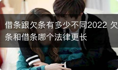 借条跟欠条有多少不同2022 欠条和借条哪个法律更长