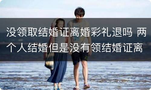 没领取结婚证离婚彩礼退吗 两个人结婚但是没有领结婚证离婚了彩礼钱用退吗