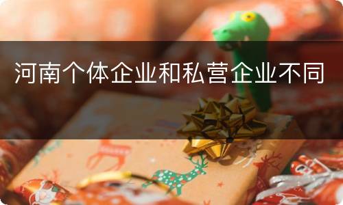 河南个体企业和私营企业不同