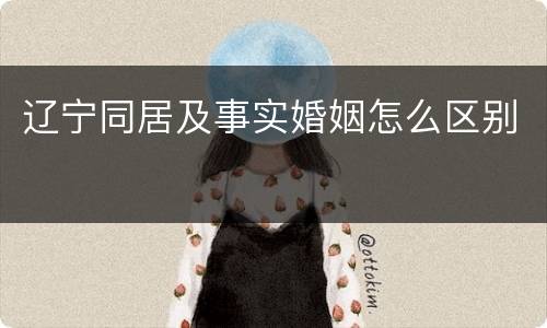 辽宁同居及事实婚姻怎么区别