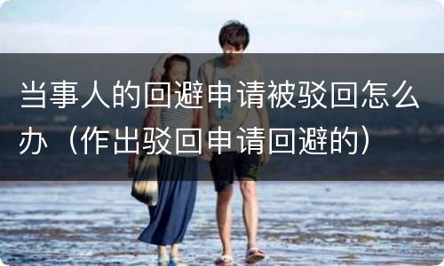 当事人的回避申请被驳回怎么办（作出驳回申请回避的）