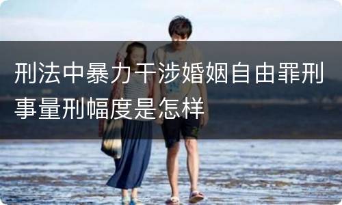 刑法中暴力干涉婚姻自由罪刑事量刑幅度是怎样