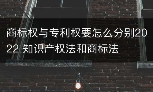 商标权与专利权要怎么分别2022 知识产权法和商标法