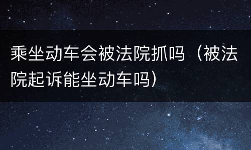 乘坐动车会被法院抓吗（被法院起诉能坐动车吗）