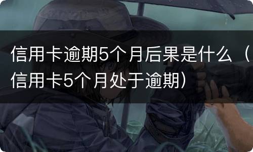 信用卡逾期5个月后果是什么（信用卡5个月处于逾期）
