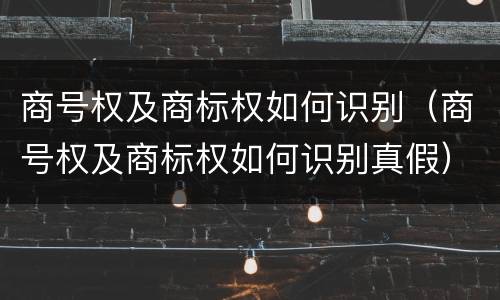 商号权及商标权如何识别（商号权及商标权如何识别真假）
