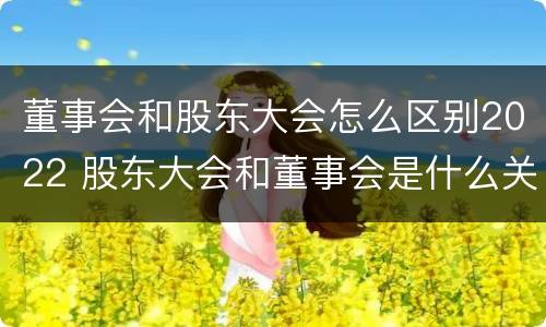 董事会和股东大会怎么区别2022 股东大会和董事会是什么关系